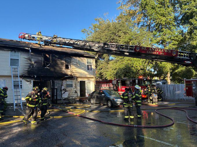 FIRST ALERT: Structure fire at Charleston apartment complex closes multiple roads