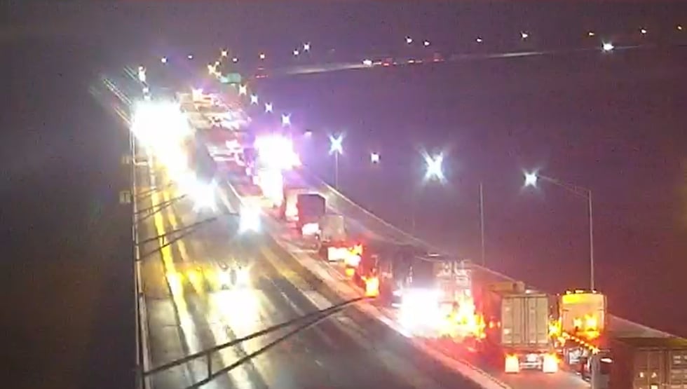 Early-morning traffic on the Don Holt Bridge is already backing up as multiple reported...