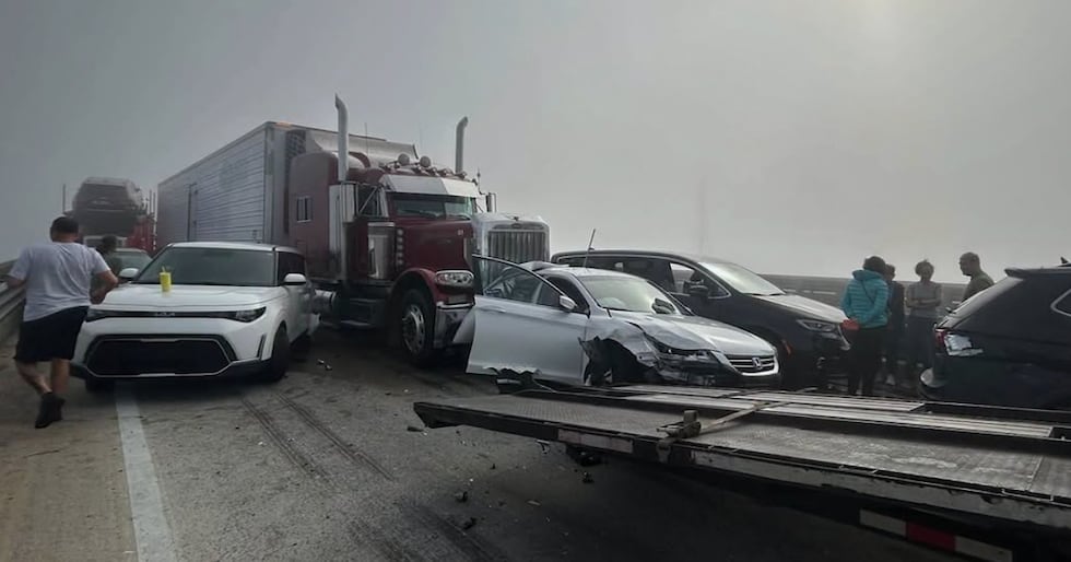 Fifteen 18-wheelers involved in 50-car pileup on South Carolina highway 1 All lanes were blocked at mileposts 97.5 through 102 in Orangeburg County.