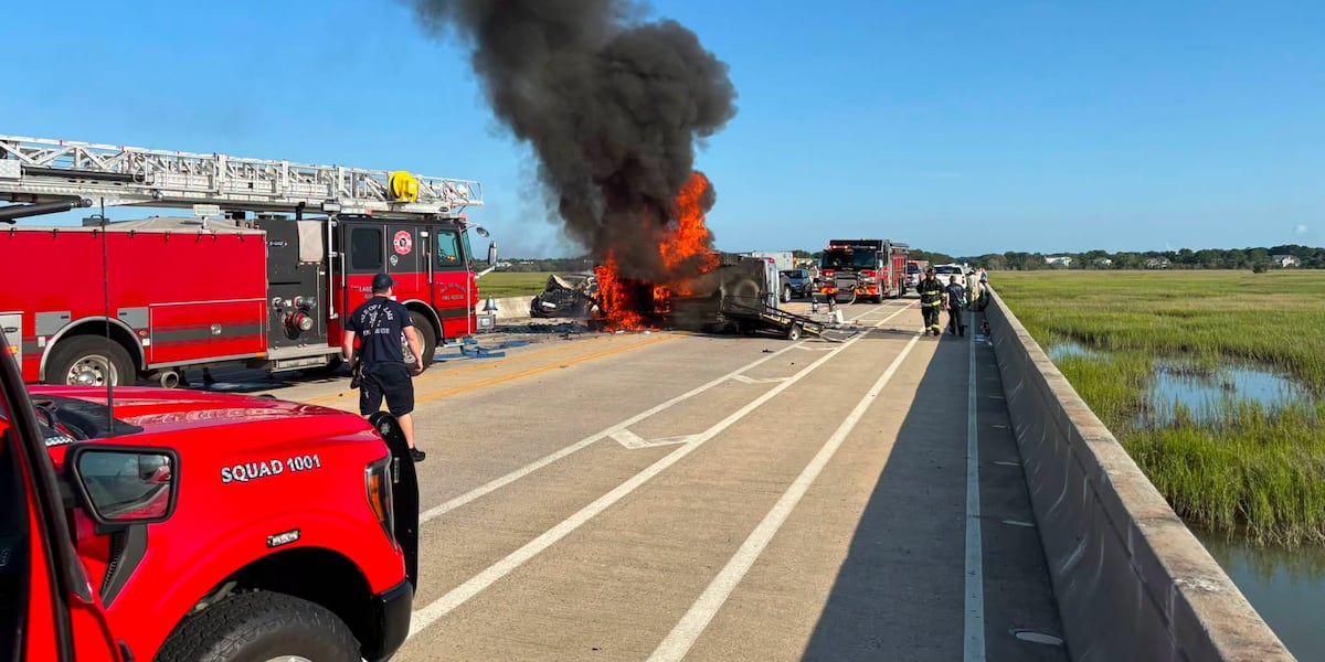 FIRST ALERT: 5 hospitalized after fiery crash shuts down IOP Connector