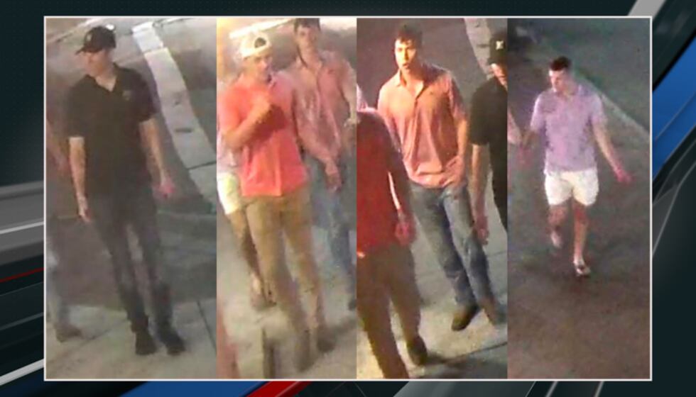Charleston police describe the suspects in the pictures as white males between in their late...