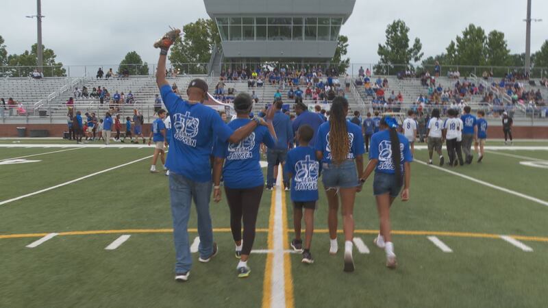 Jaysen Carr, a middle-schooler who played baseball for Dreher High School, was honored at...