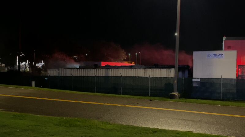Numerous fire department units were seen at Charleston International Airport Sunday morning...