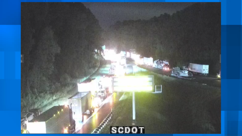Cwtem Lanes reopen after downed power line closes I-95 near Hardeeville
