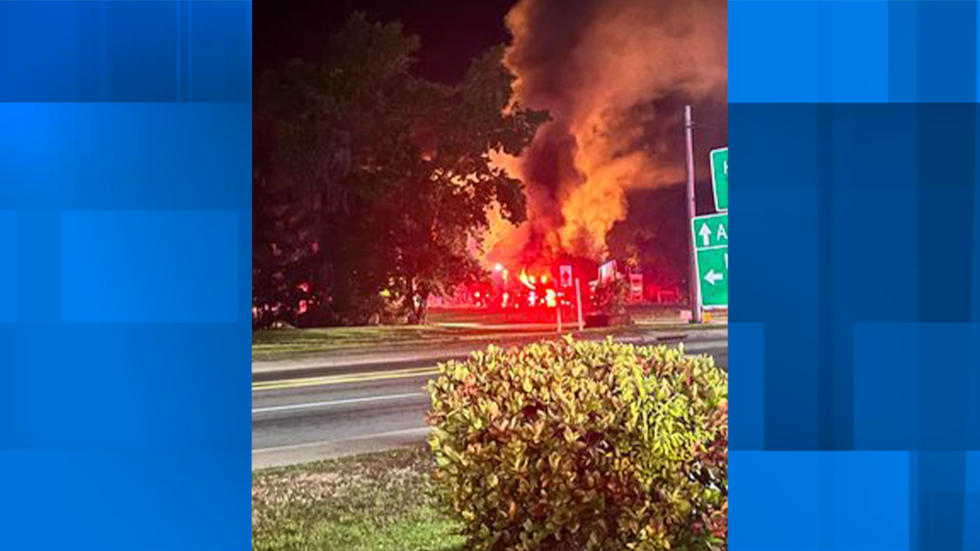 The fire is near the area of Town Council Drive and Highway 162, according to Charleston...