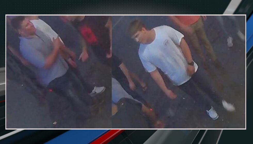 Charleston police describe the suspects in the pictures as white males in their late teens to...