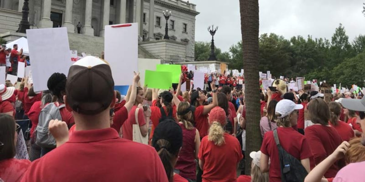 Co. Education Rally Estimated 10,000 teachers, supporters descend on Columbia for education ...