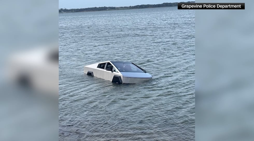 Police say the Tesla's driver admitted to purposely driving into the lake in order to try out...