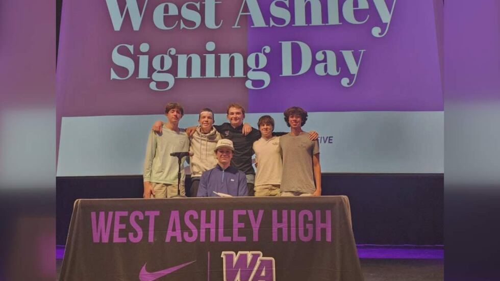 West Ashley High School senior Jackson Welch signed a golf contract with Limestone University...