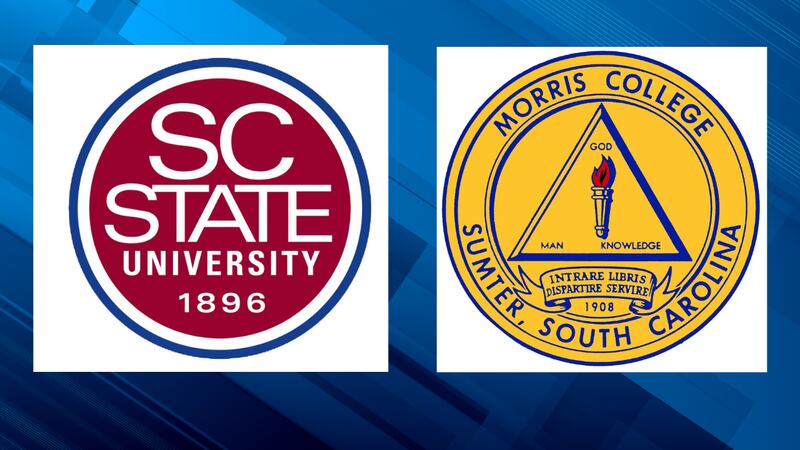 Logos of SC State University and Morris College