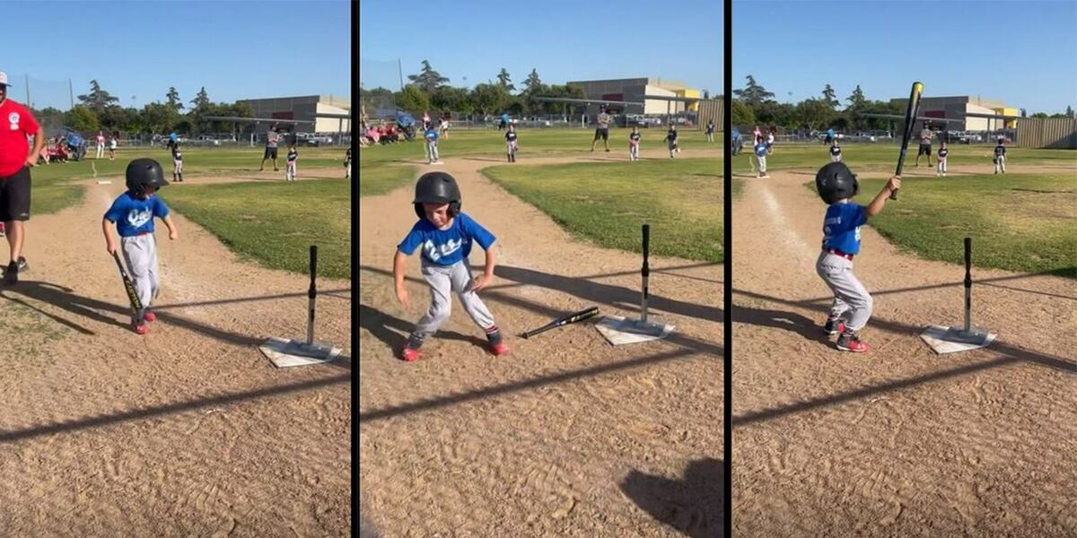 WATCH: 5-year-old steals the show with walk-up dance at T-ball game