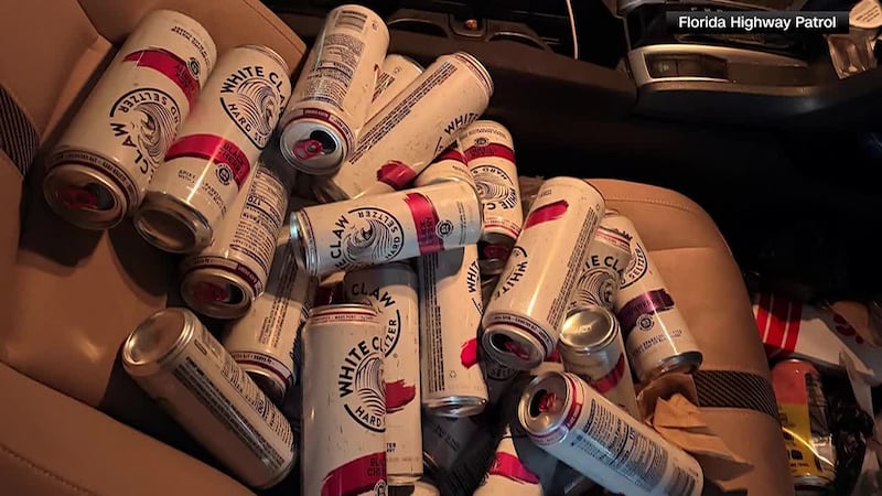 A Florida man was arrested and charged with a DUI after officers found dozens of open cans of...