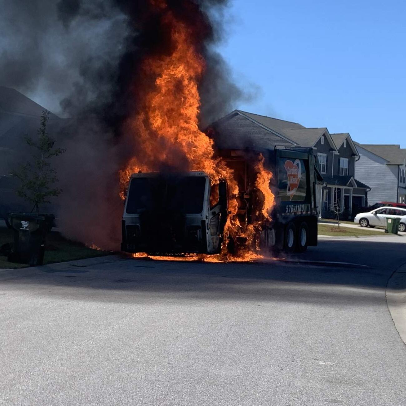 Garabe Fire Garbage truck fire in Cane Bay destroys 2 vehicles, damages 2 homes