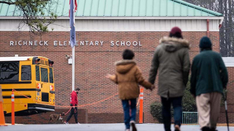 FILE - Students return to Richneck Elementary in Newport News, Va., on Jan. 30, 2023. A trial...