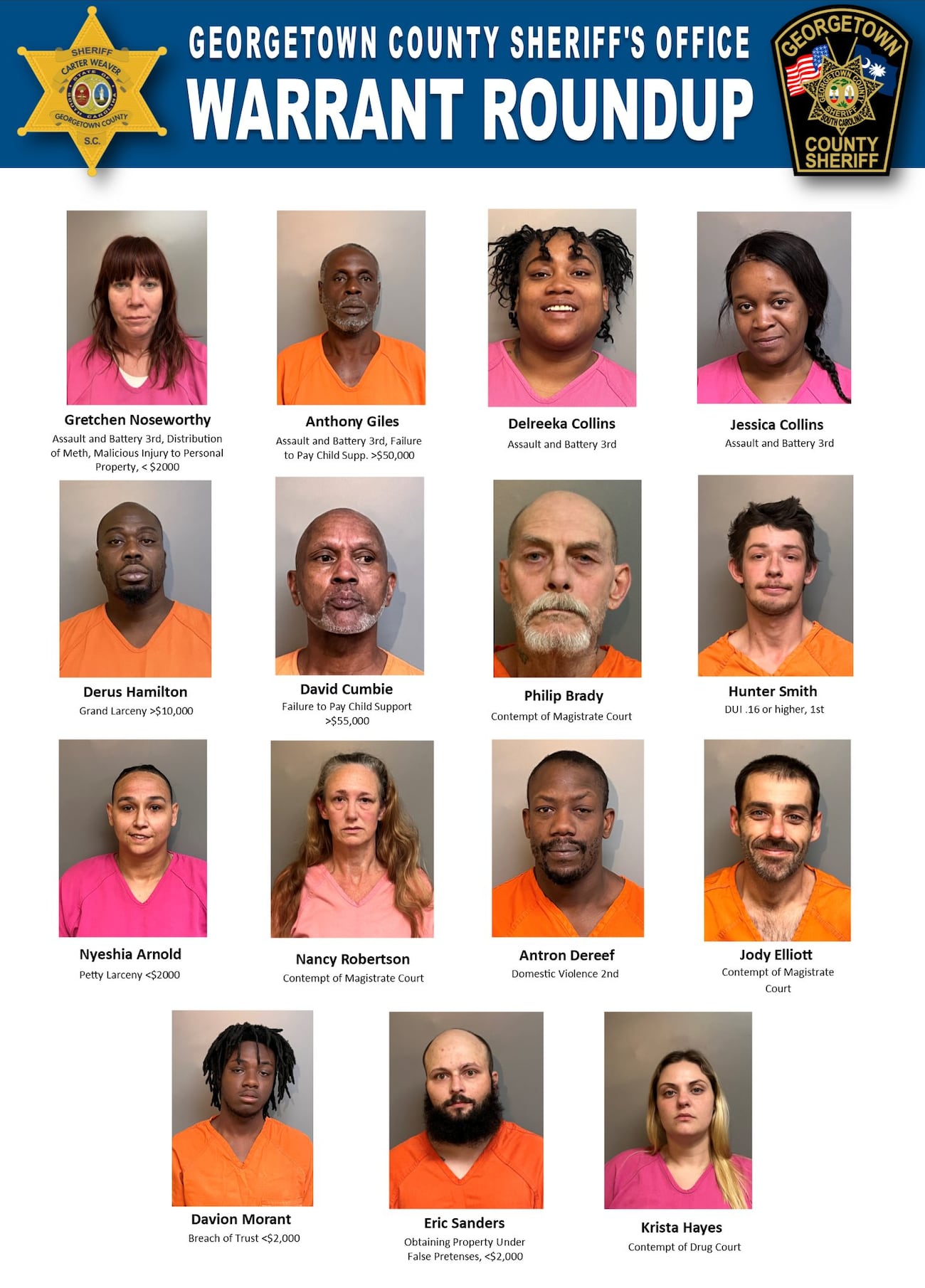 Warrant sweep leads to 15 arrests in County Warrant sweep leads to 15 arrests in County