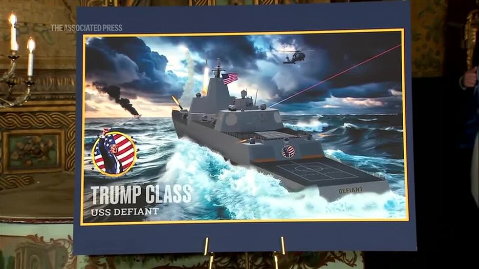 Trump announced a bold plan for the Navy to build a new, large warship.