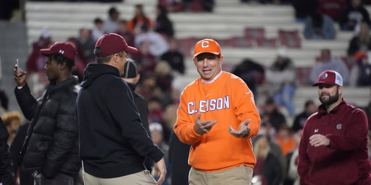Clemson-South Carolina football game set for Noon kickoff