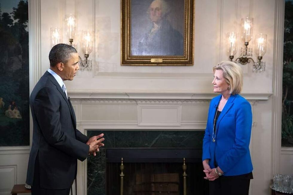 Debi Chard interviewed then-President Barack Obama in 2014 at the White House. (Source: Live 5)