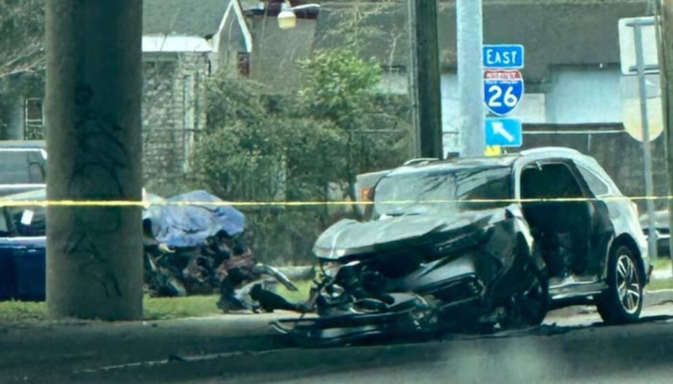 The two-vehicle crash happened just before noon on Dorchester Road at I-26.