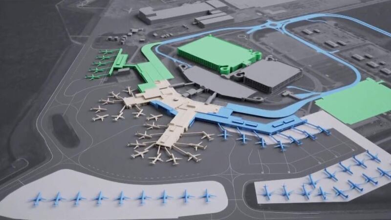 This diagram of the Charleston International Airport shows what will be added within the next...