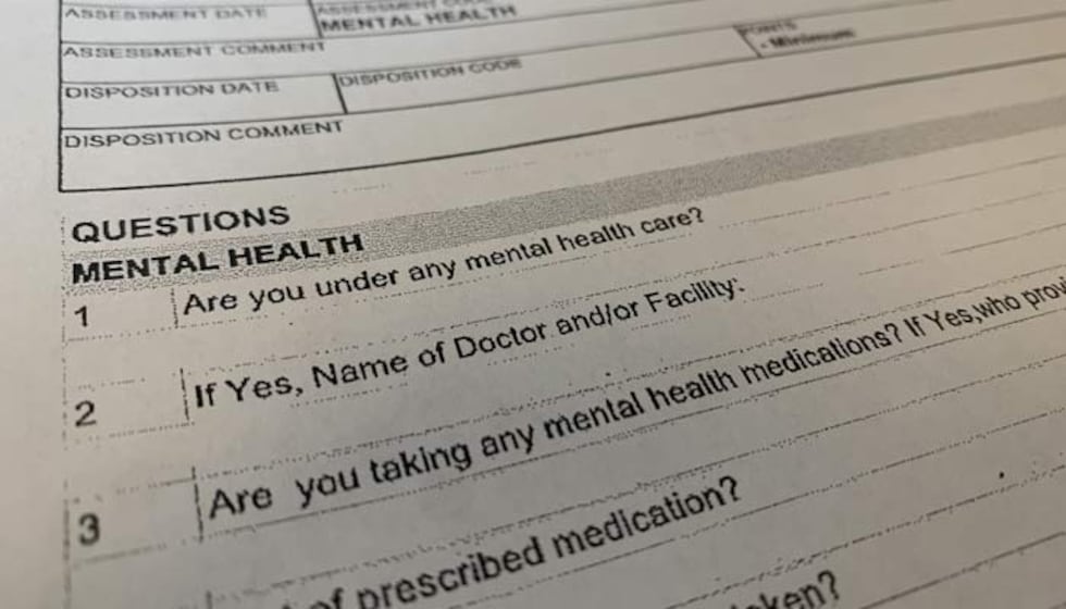 Jail Intake Form Example New form evaluates inmates’ mental health after intake at Charleston Co ...