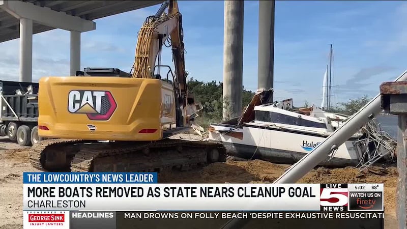 Over a dozen abandoned boats were pulled from Charleston County waterways this week, marking...