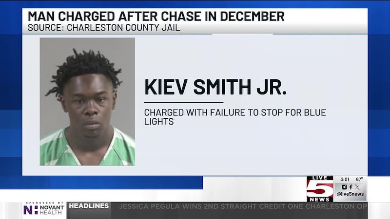 The North Charleston Police Department has arrested a man in connection with a vehicle pursuit...