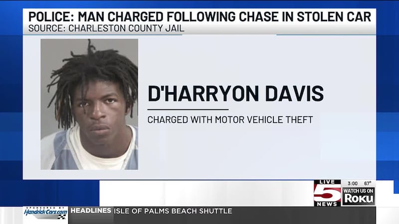 The North Charleston Police Department has arrested a man after he allegedly stole a vehicle...