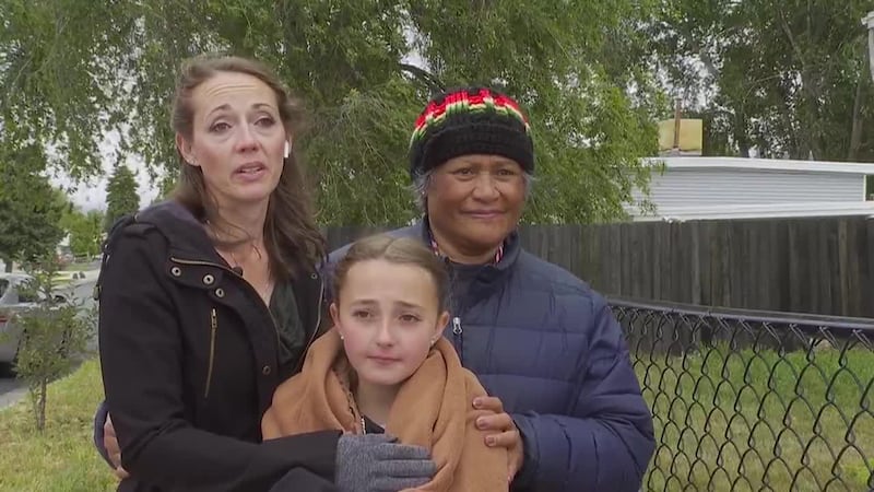A crossing guard is being hailed as a hero after she stepped in to save an 11-year-old girl...