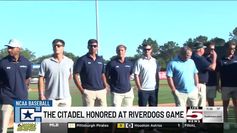 VIDEO: The Citadel honored at Riverdogs Game