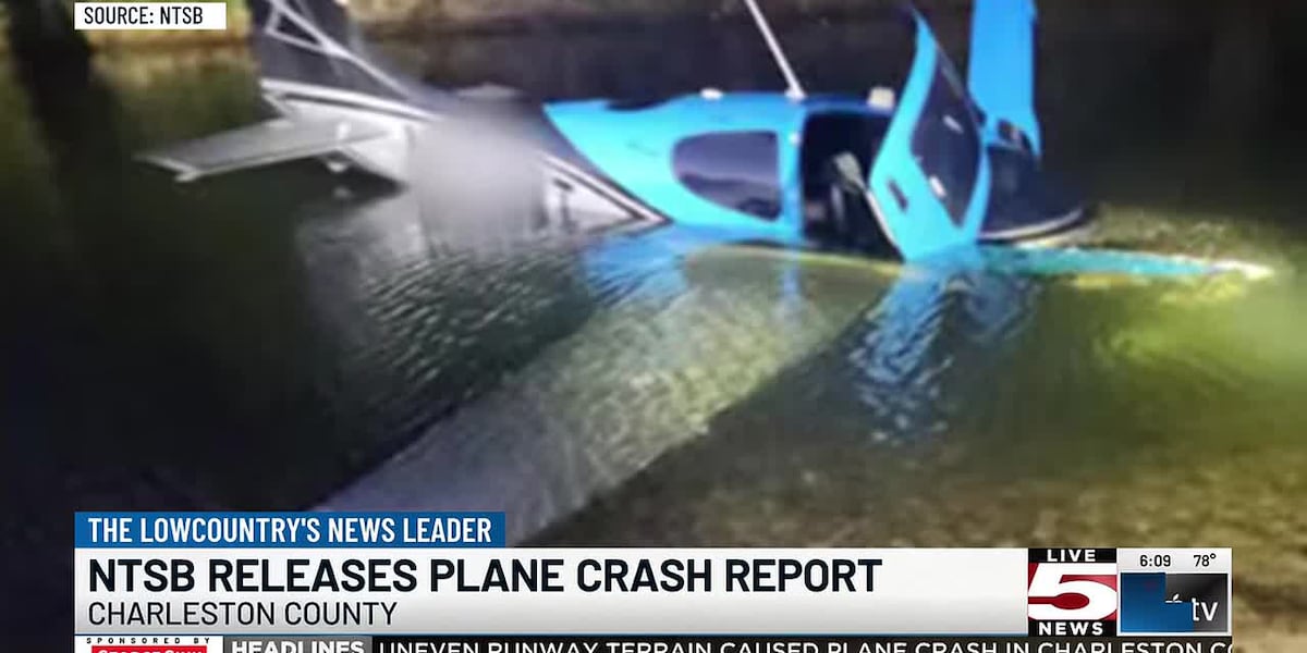 Coverage image for: VIDEO: NTSB report: Uneven runway terrain caused plane crash in Charleston County