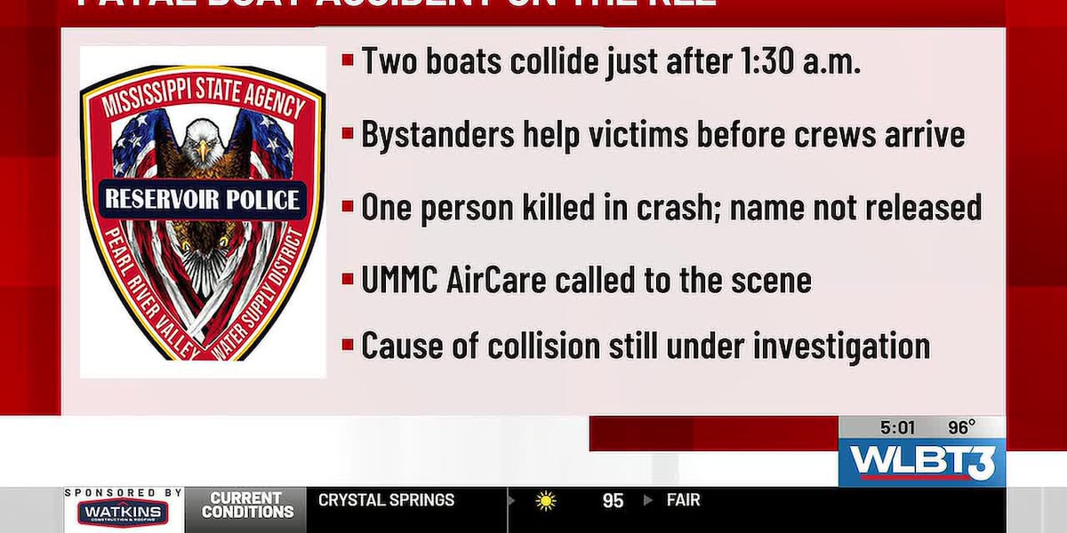 Coverage image for: One dead after two-boat collision, Reservoir Police investigating