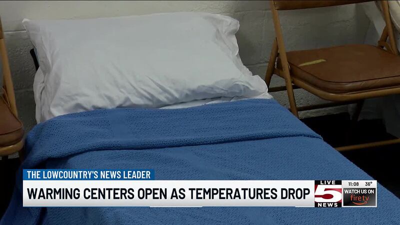 Warming stations are open across the Lowcountry.